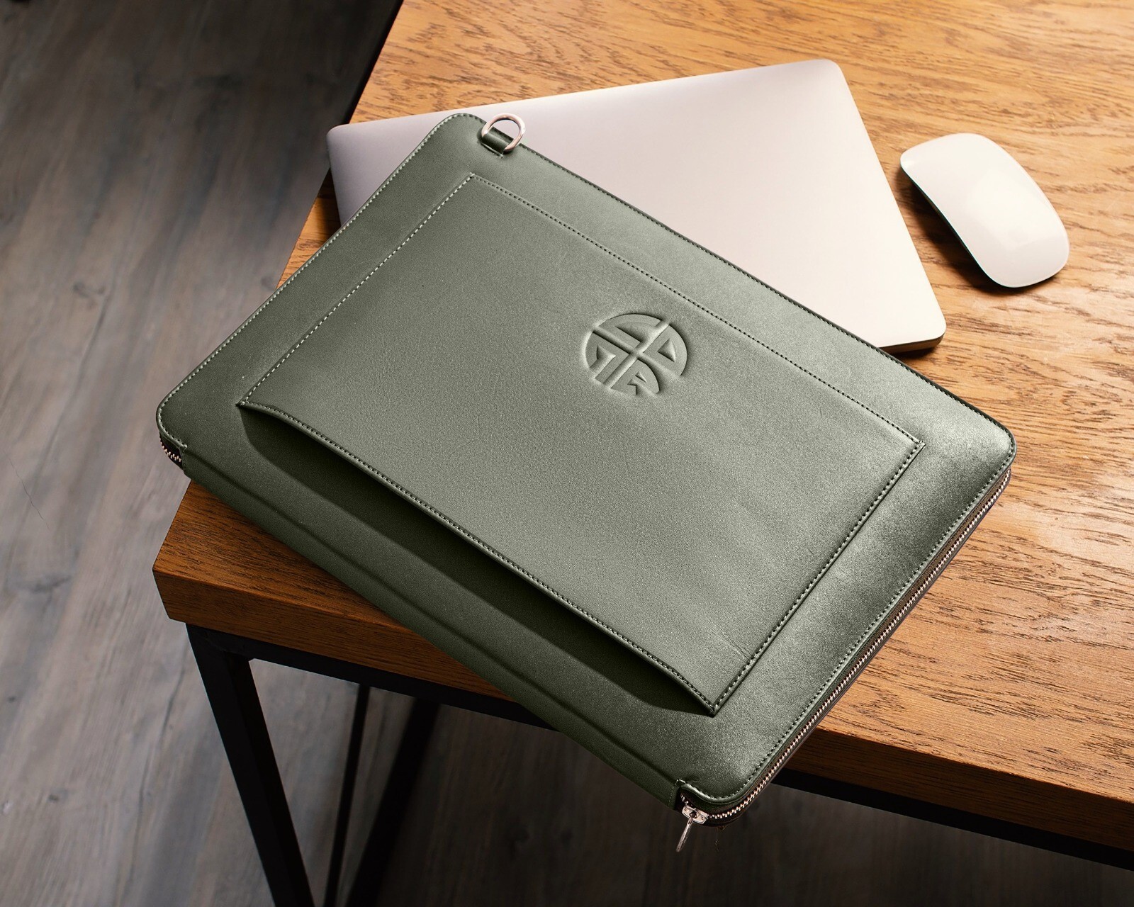 Premium Leather Laptop Organizer 13-16" MacBook HP Dell Asus & Accessories 