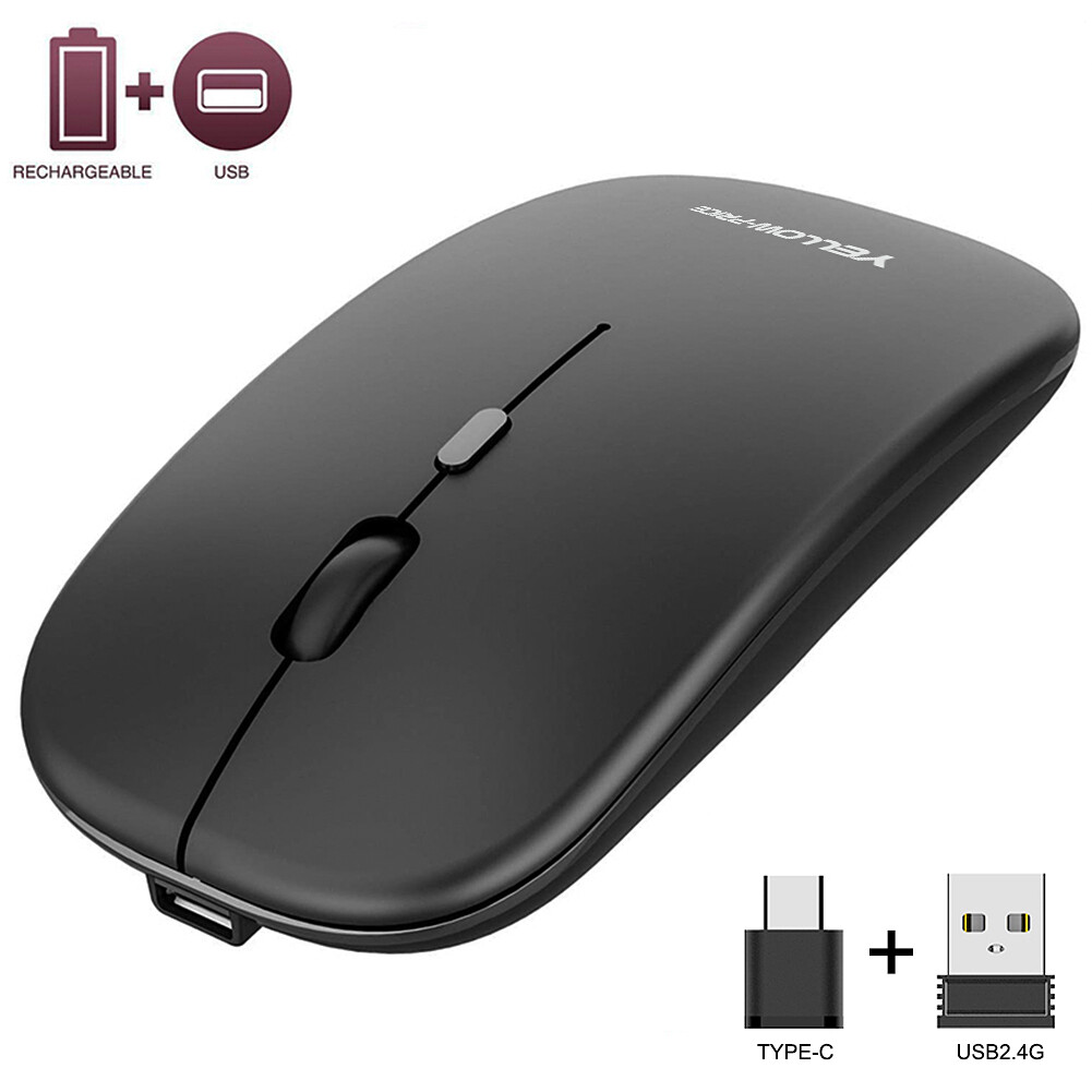 MacBook Mouse,Wireless Mouse Dual Mode 2.4G USB C for Mac and All Type C Devices