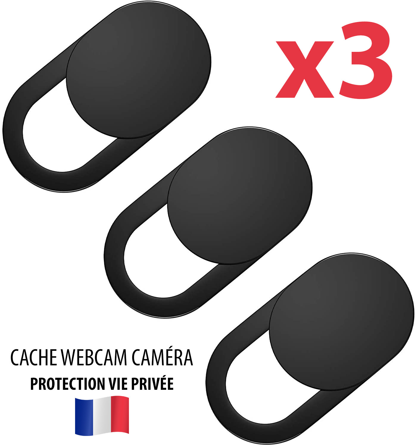 3x Cache webcam camera privacy protection anti-spy smartphone computer