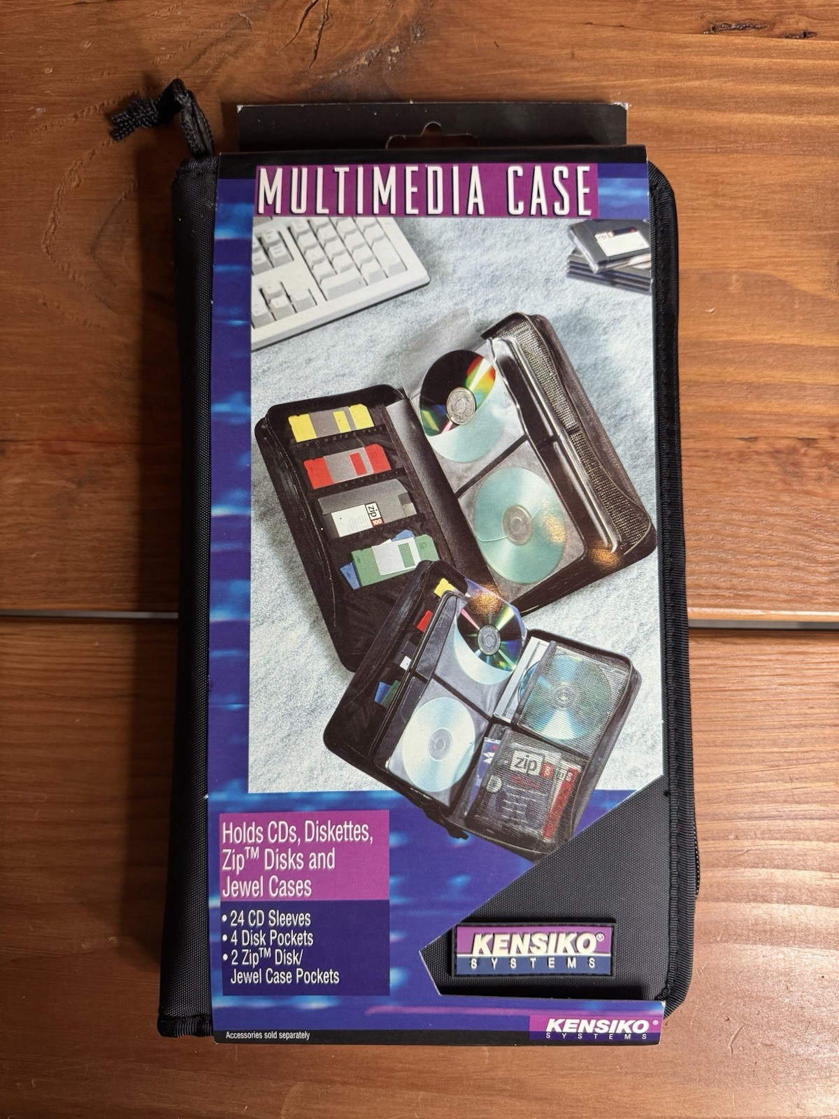 New 1995 Kensiko systems Multimedia Case CD Binder 90’s New-in-package Disk Stor