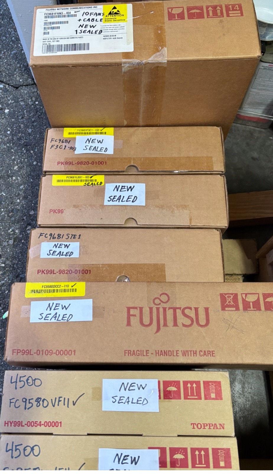 FUJITSU FLASHWAVE 4100  ETHERNET CARDS, FC, FP - See Numbers on sealed boxes
