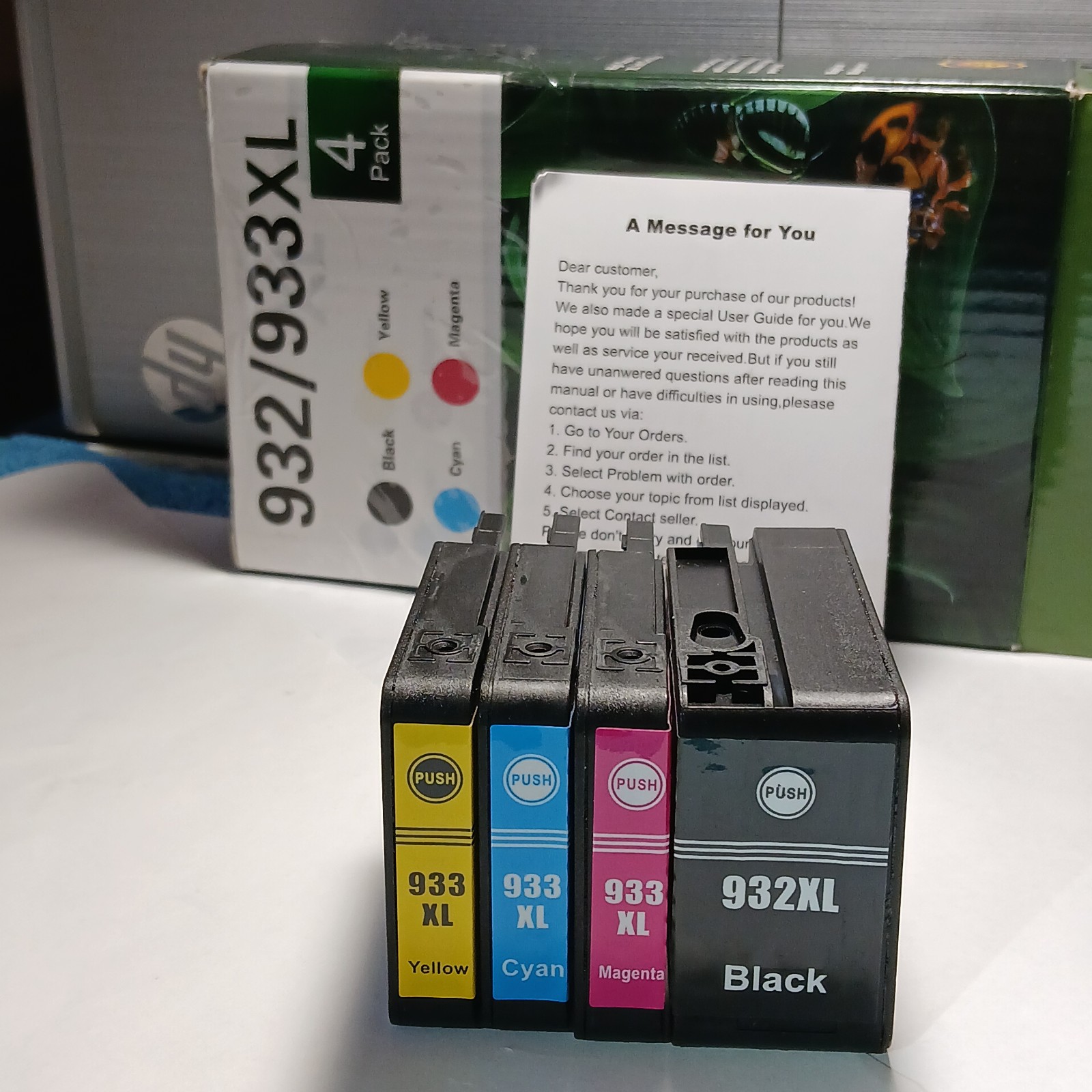932XL 933XL Mr. Ink cartridges Combo 4 Pack Compatible HP