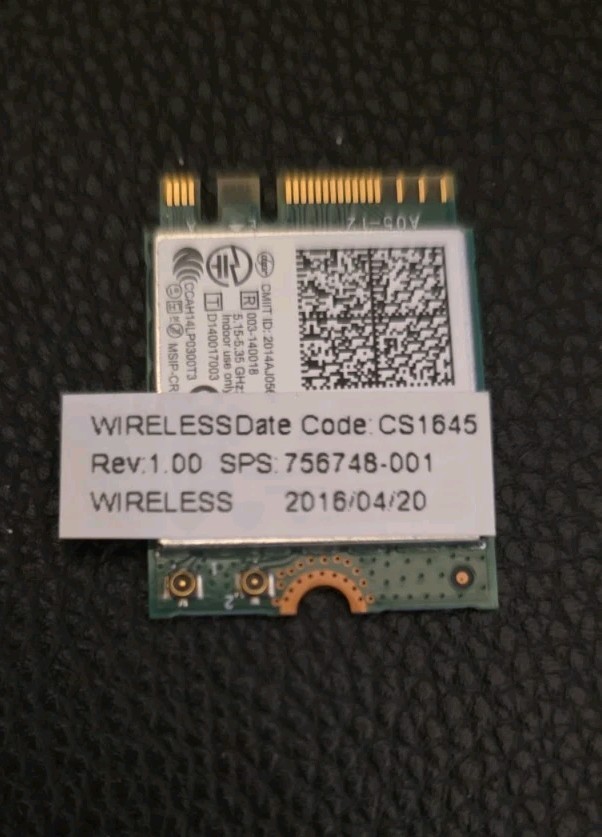 Intel Dual Band Wireless-N 7265NGW WiFi Bluetooth Card HP 756748-001 M.2