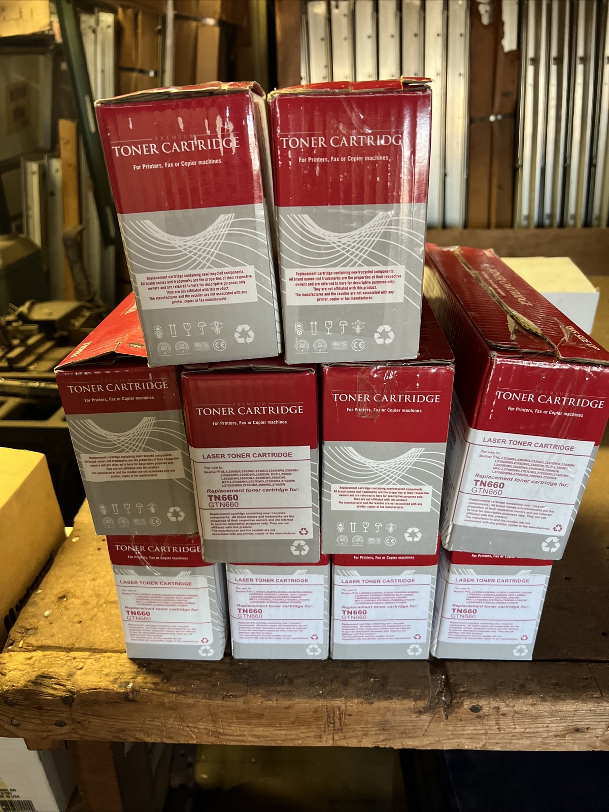 10 Lot High Yield Black Toner CartTN660 HL-L2300D For Brother DCP-L2540DW TN630