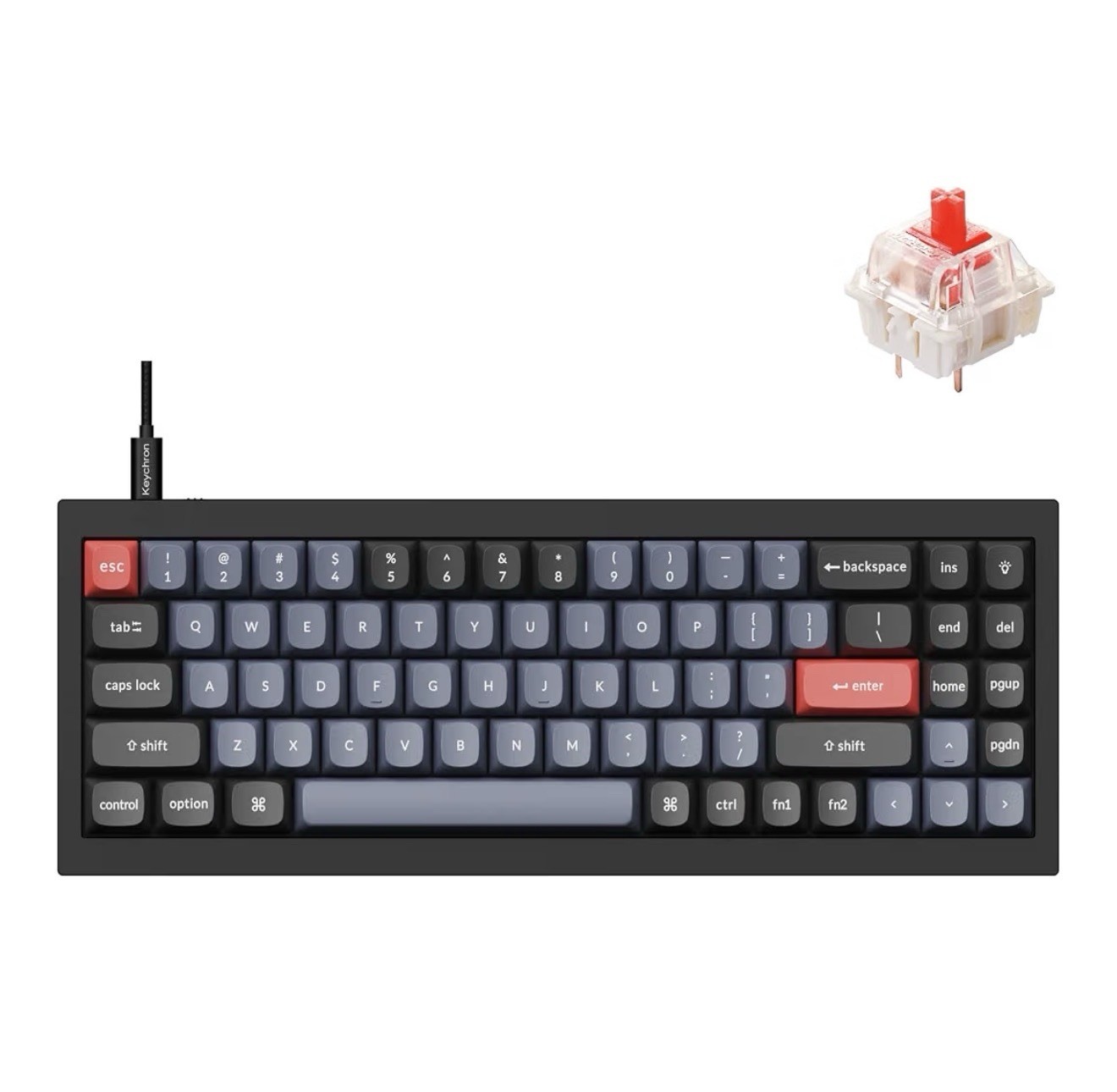 Keychron Q7 Wired Custom Mechanical Keyboard 70% Layout QMK/VIA Programmable