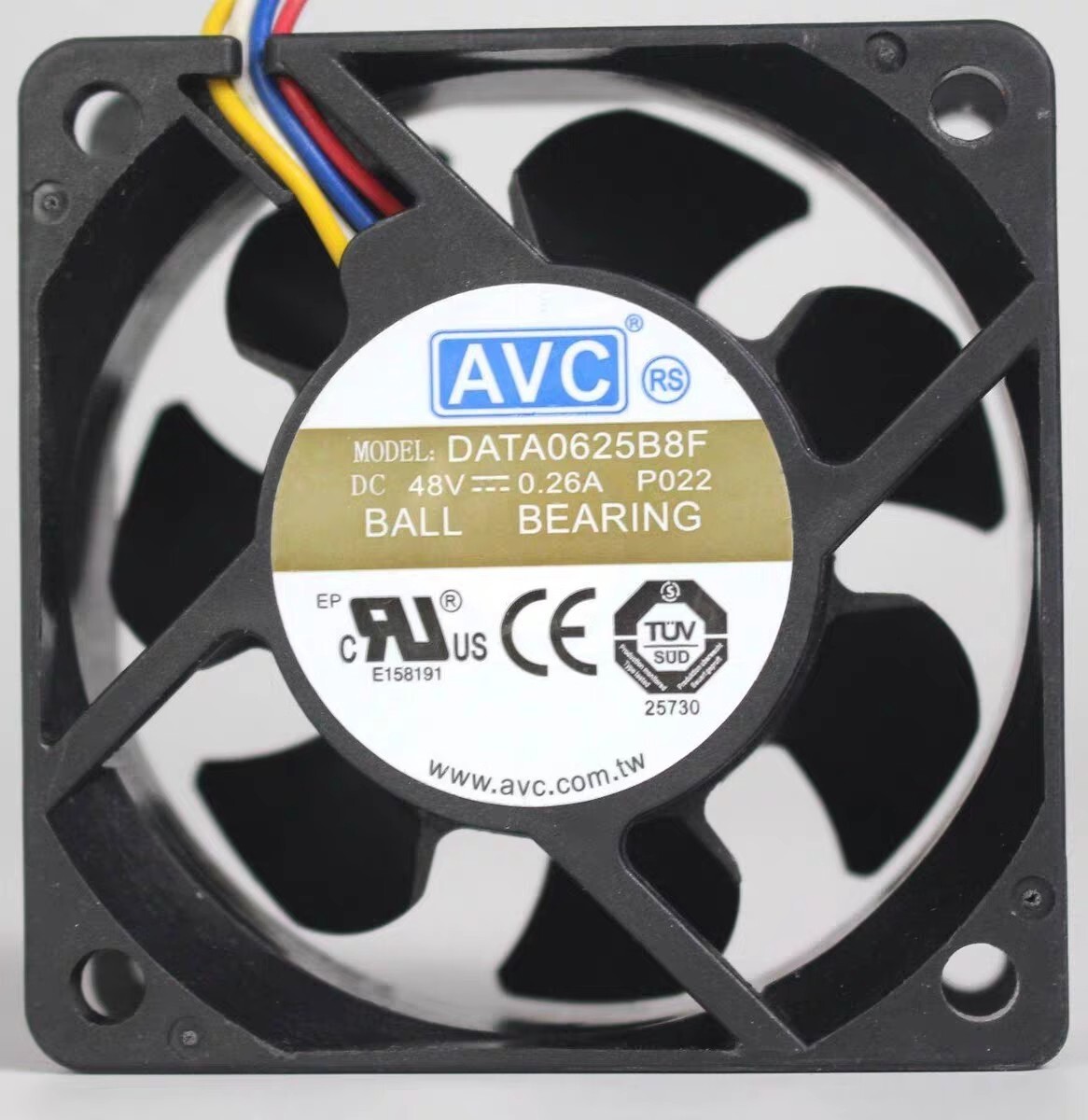AVC DATA0625B8F P022 6025 DC48V 0.26A 6CM 4-Wire Silent Cooling Fan