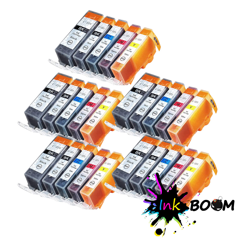 25 Ink Cartridge for PGI-220 CLI-221XL PIXMA IP4600 MP550 MP640R MX860
