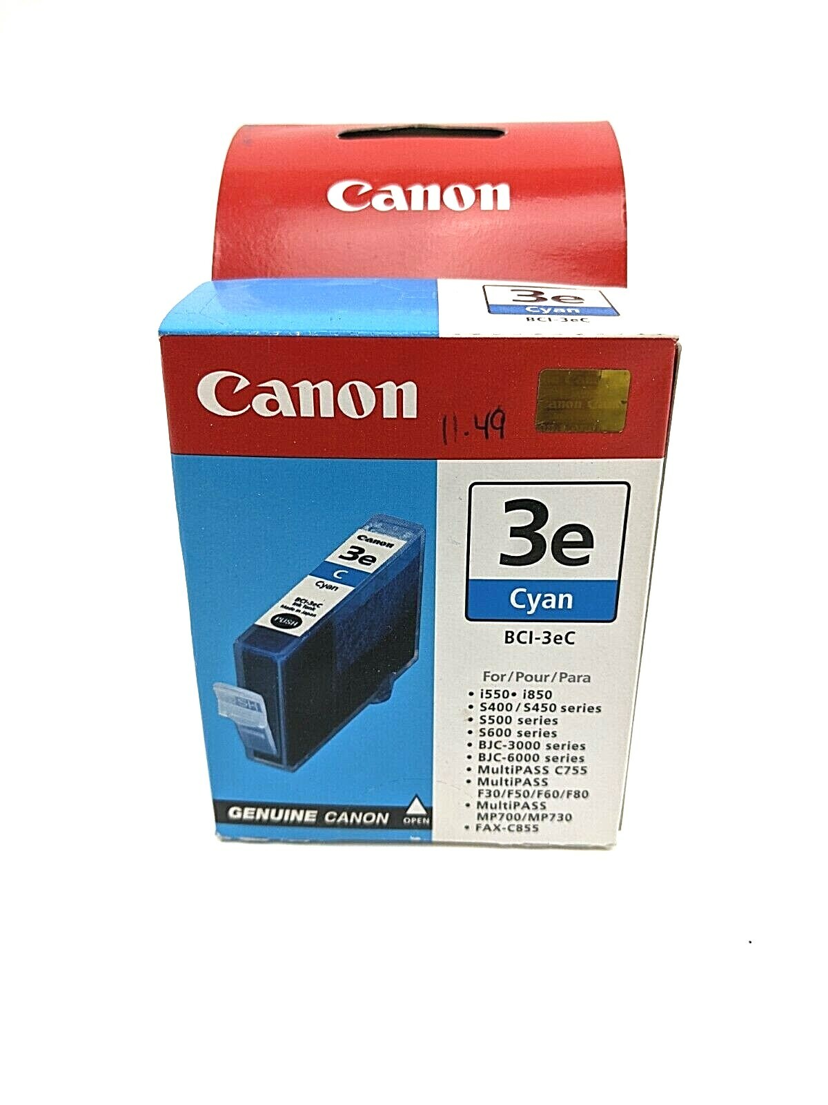 CANON BCI-3eC Cyan Ink Cartridge Genuine NEW Sealed  Expired