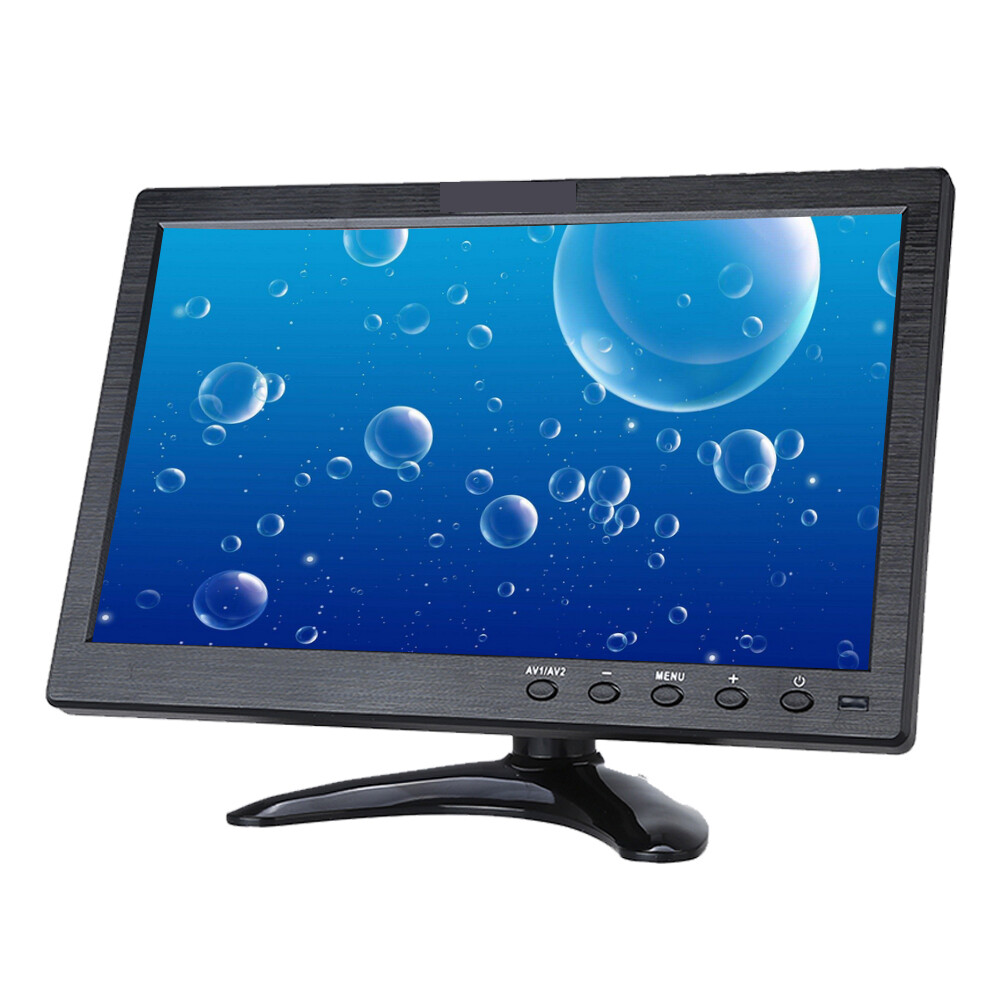 10.1" IPS LCD CCTV Monitor Screen USB/BNC/AV/VGA/HDMI for Car/Security/PC/Laptop