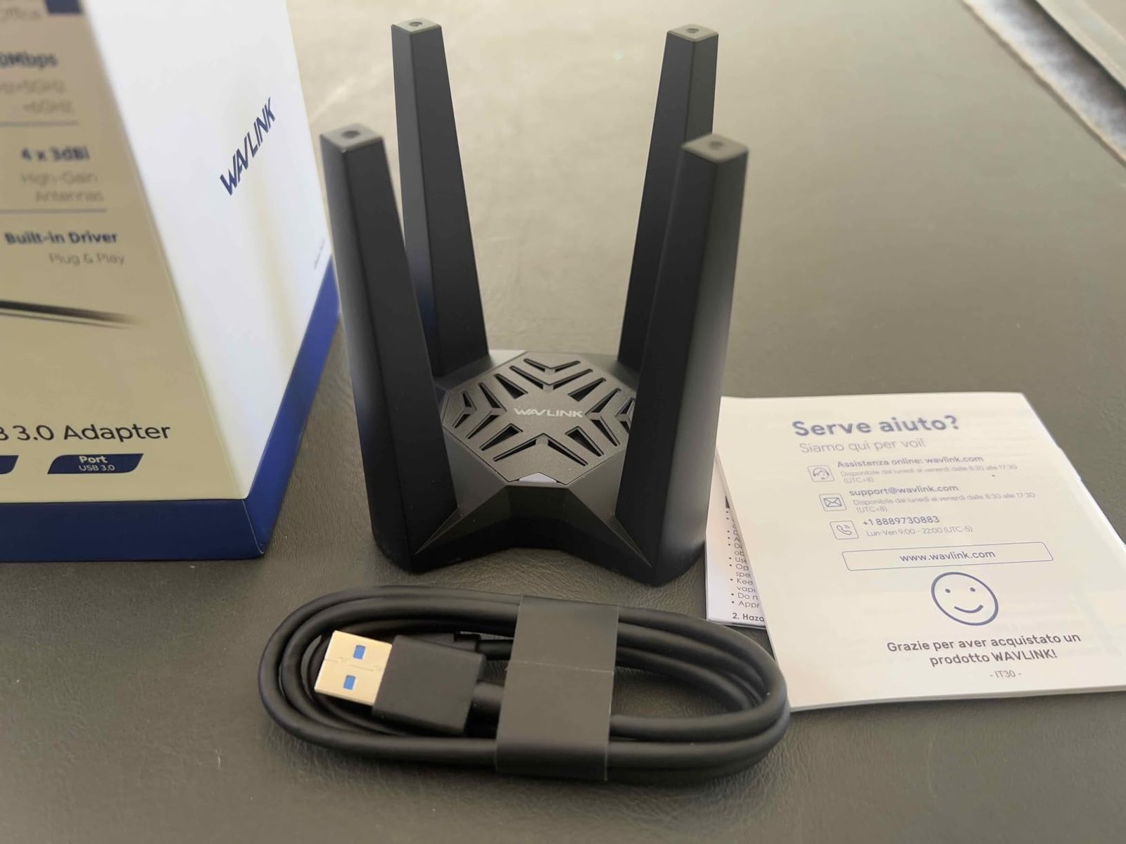 WAVLINK AX5400 USB3.0 WiFi 6E Adapter for Desktop PC Triple-Band Soft AP & WiFi