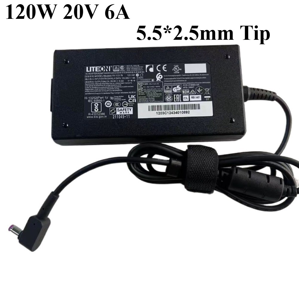 Original Liteon 120W 20V 6A AC Adapter 5.5*2.5mm Tip Charger Power Supply
