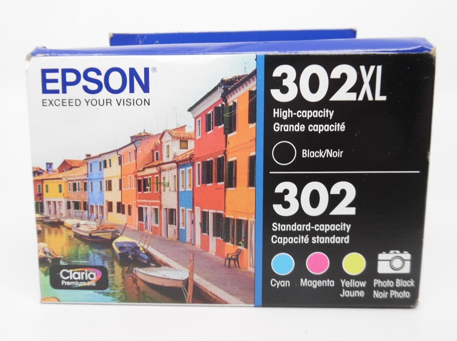 New Epson 302XL C13T01XC20 Black Yellow Cyan and Magenta Ink Cartridge Exp 2028