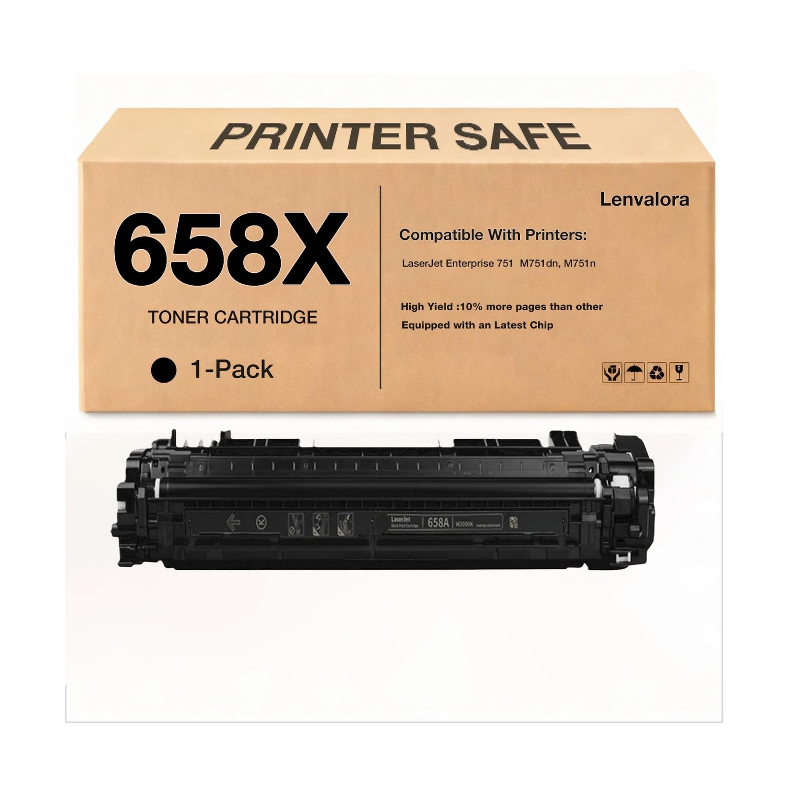 658X Black Toner Cartridge Replacement for HP 658A 658X W2000X W2000A Toner C...