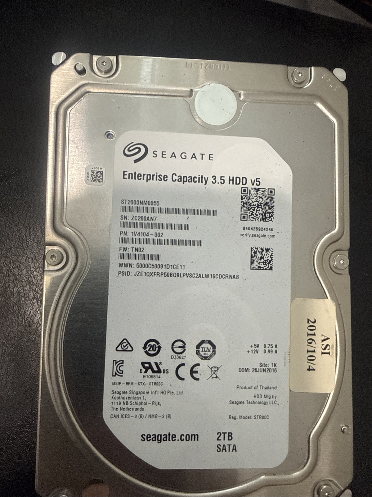 Seagate Constellation ES 2 TB,Internal,7200 RPM,3.5" ST2000NM0055