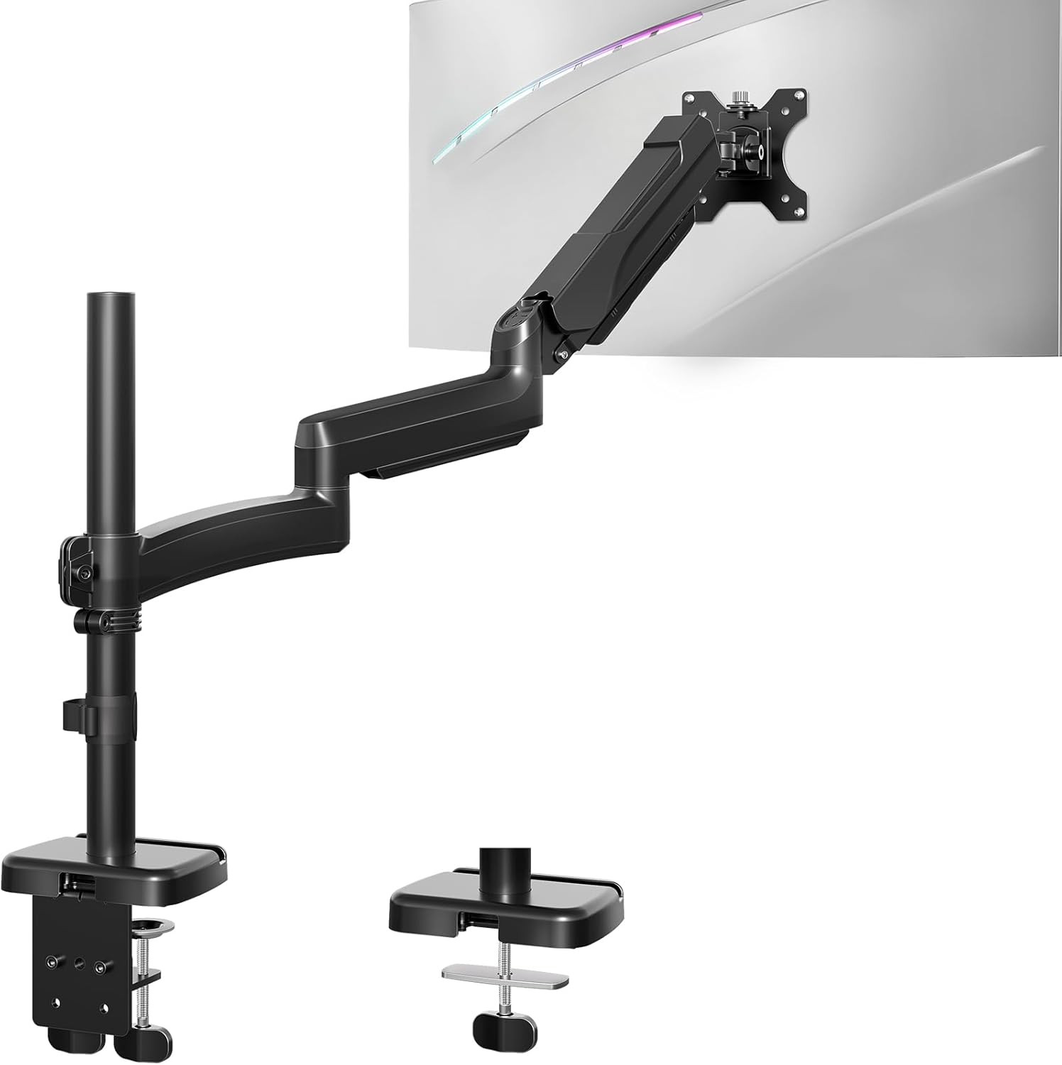Single Long Monitor Arm, 13 to 32 Inch Computer Monitor Desk Mount, Extra Long A