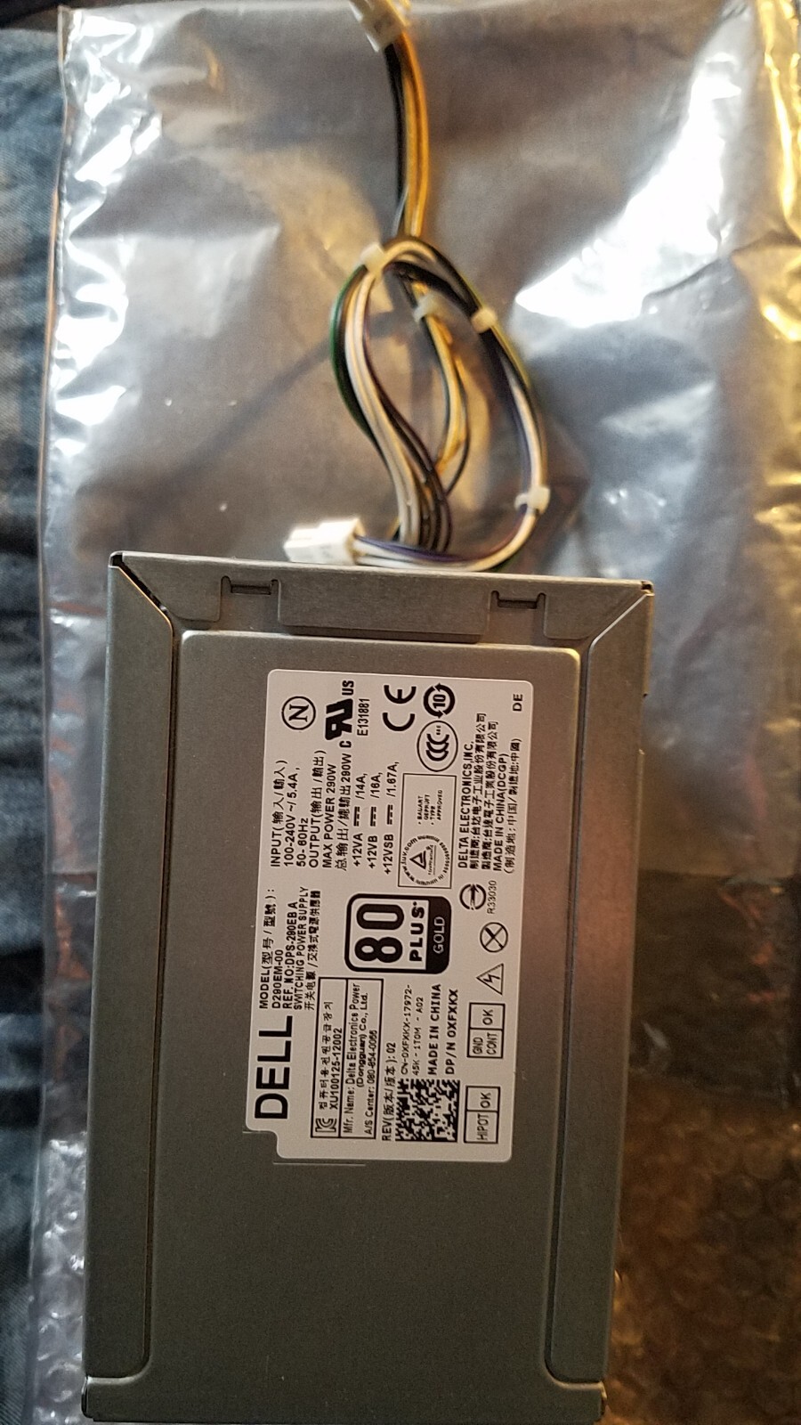Dell 9020 3020 MT 290W 80+ Gold Power Supply PSU XFXKX DPS-290EB D290EM NON-ATX