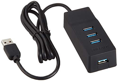 Buffalo USB 3.0 4-port self-powered hub with TV rear mounting kit