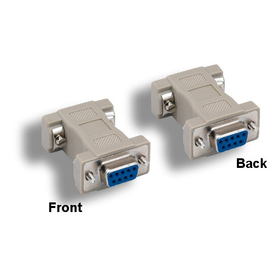 Kentek DB9 Female to Female Adapter Molded Connector Serial Port RS-232 Pin