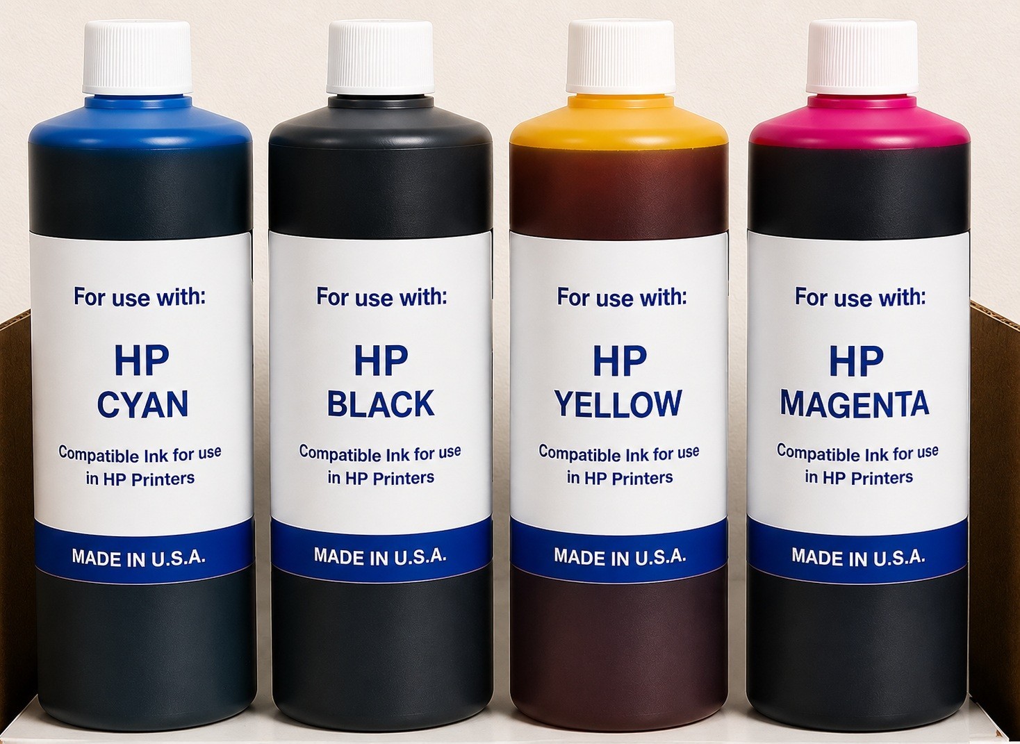 4x1000ml PREMIUM BULK INK REFILL FOR HP 15 23 41 45 78 PRINTER COLOR CARTRIDGES