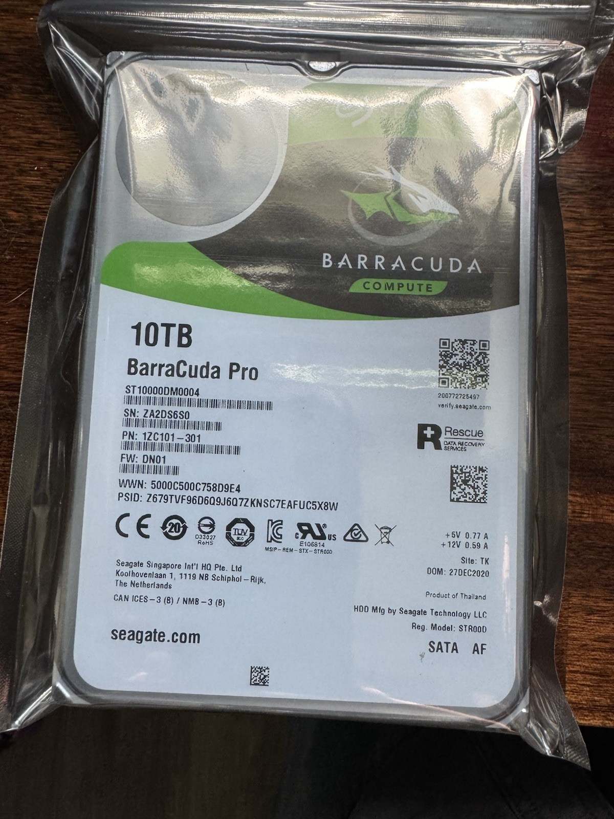 Seagate BarraCuda Pro 10TB, Internal, 7200RPM, 3.5" (ST10000DM0004) Hard Drive