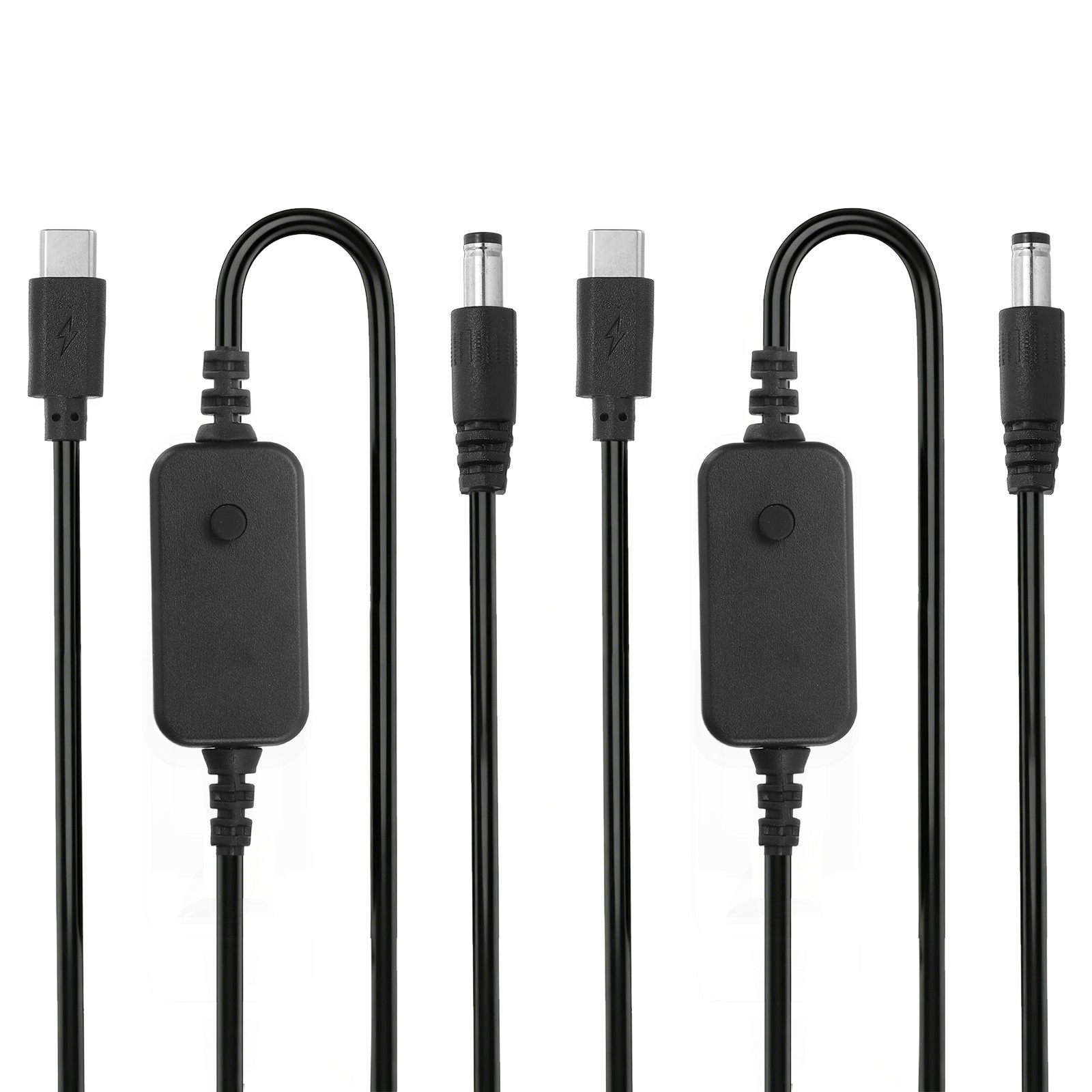 2Pcs 1.18m/3.9ft USB C to DC PD Adapter, 5V 9V 12V 15V 20V PD Trigger Cable