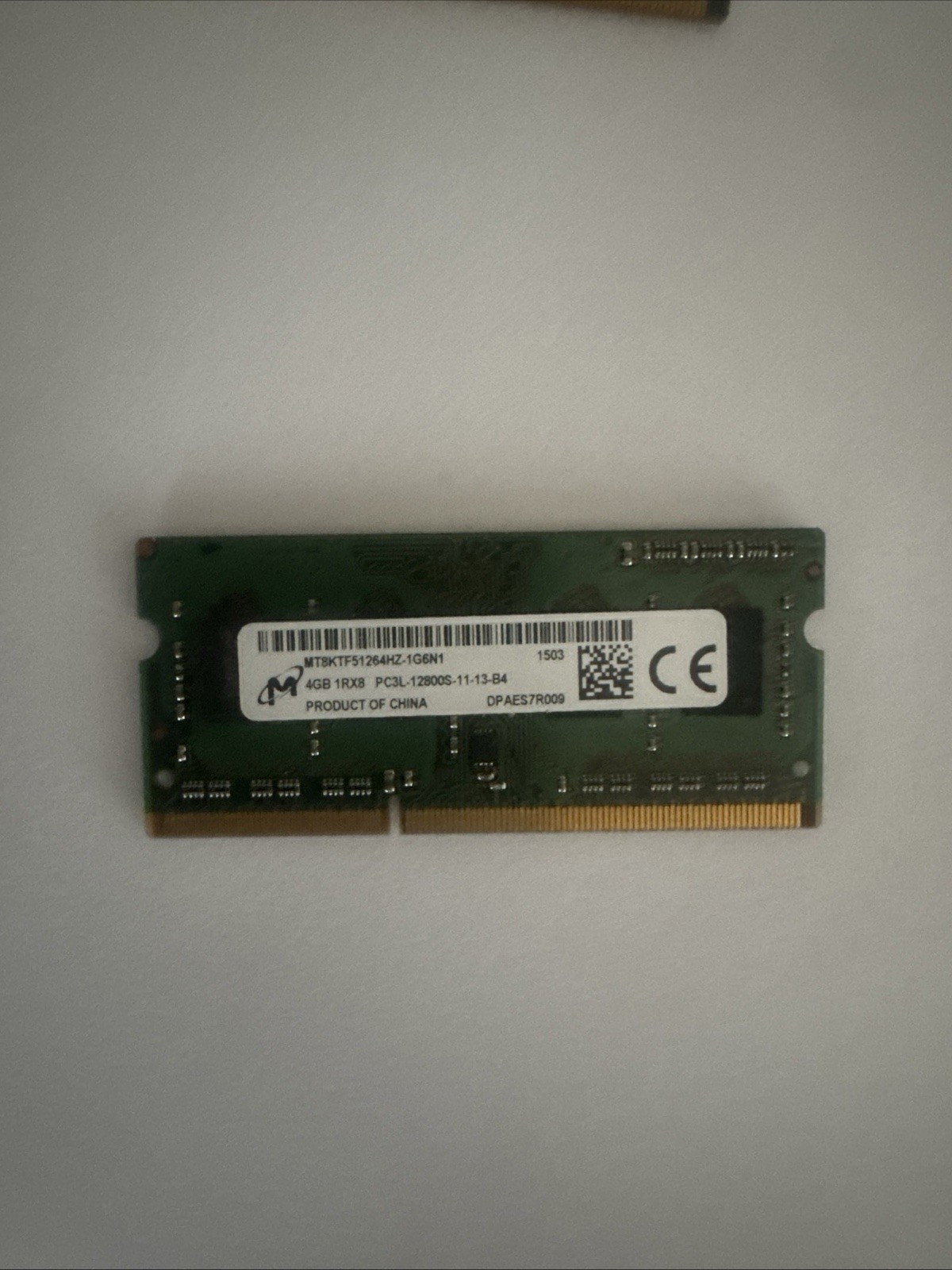Micron 4GB 1Rx8 PC3L-14900S-13-13-B4 Laptop Memory MT8KTF51264HZ-1G9P1