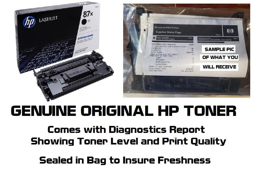 Mostly New Genuine HP 87X Toner Cartridge Printer-Tested 90% Toner NO BOX