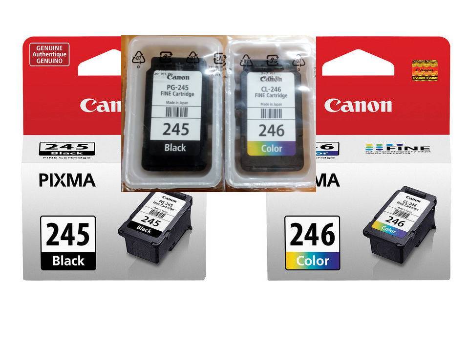 Genuine Canon 245 246 ink cartridge combo for MX492 490 302 2922 4522 printer