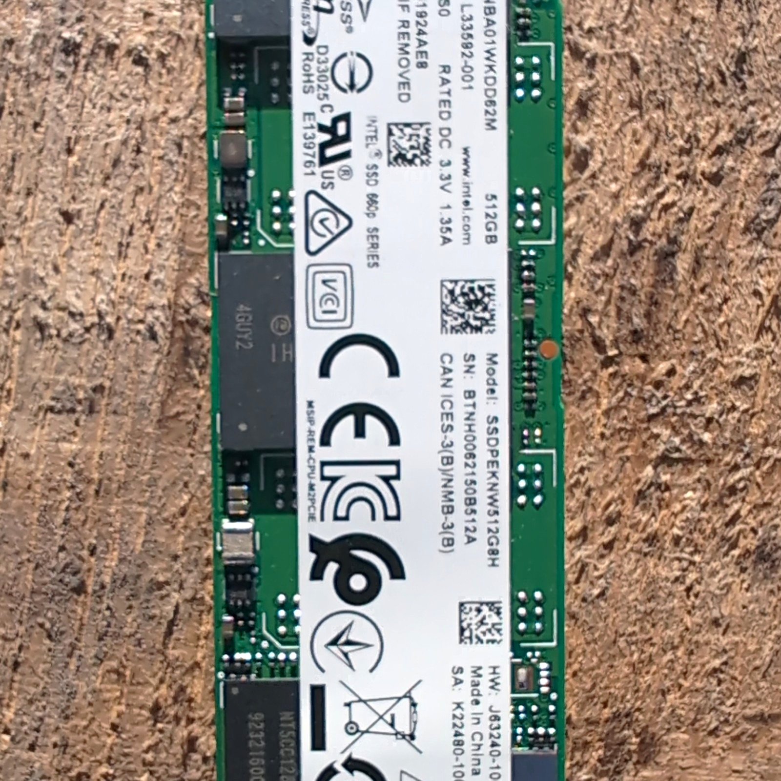 Intel 600p Series 512GB M.2 NVMe PCIe Internal SSD SSDPEKNW512GBH