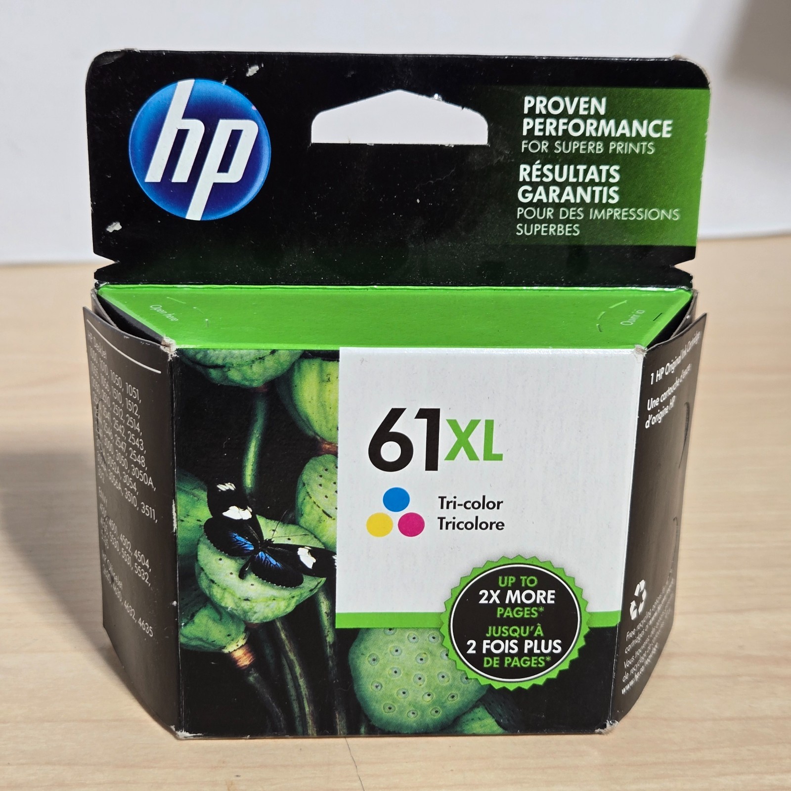 New Genuine HP 61 Tri-Color High Yield Ink Cartridge Exp 10/2020