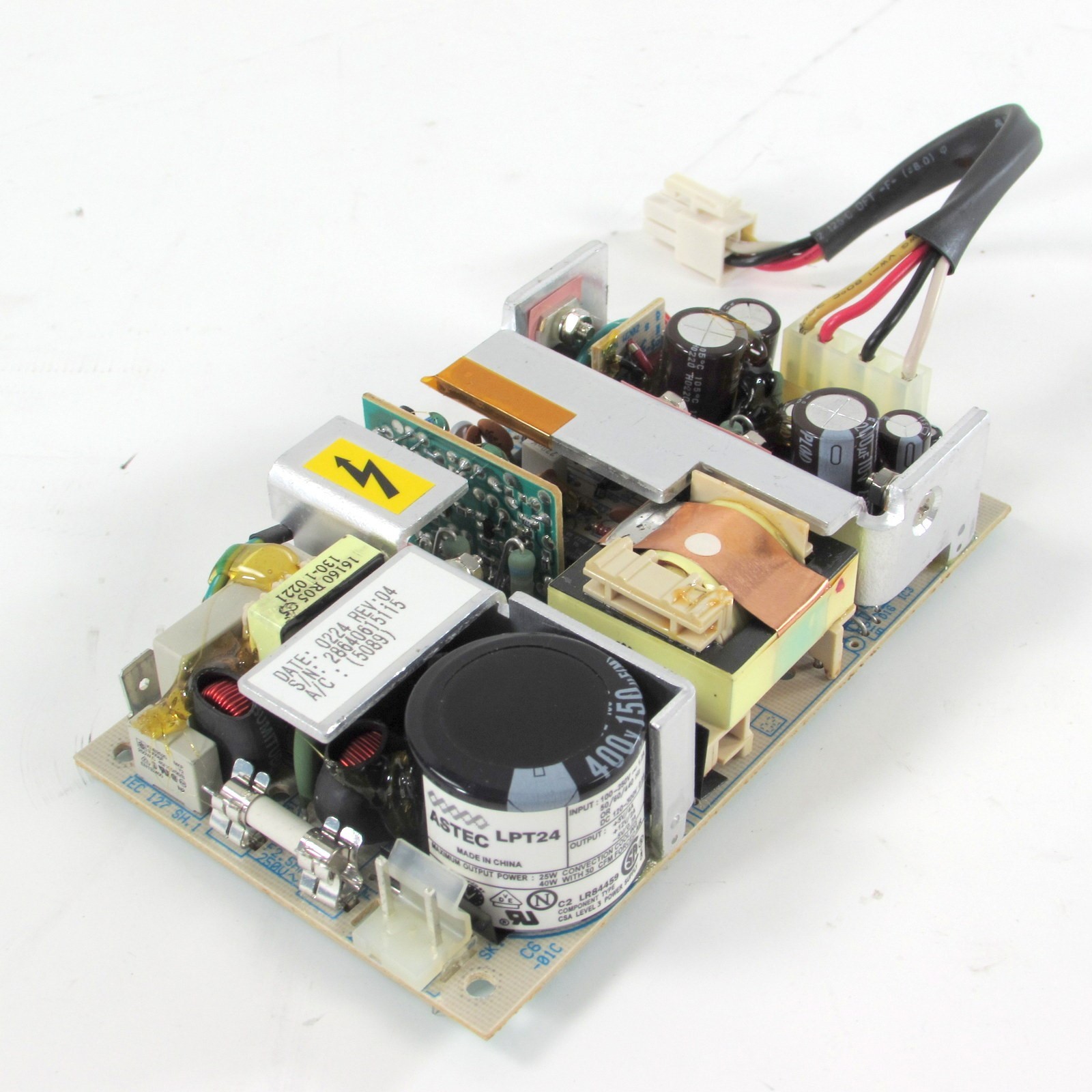 Astec LPT24 Power Supply 25W 100-250VAC Input 12VDC 2A , 5VDC 4A Output