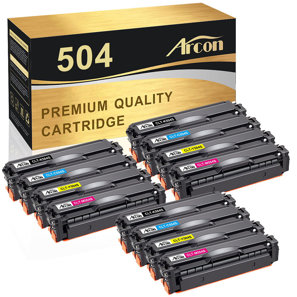12 Pack CLT-K504S 504S Toner for Samsung SL-C1810W C1860FW CLX-4195 CLP-415N 