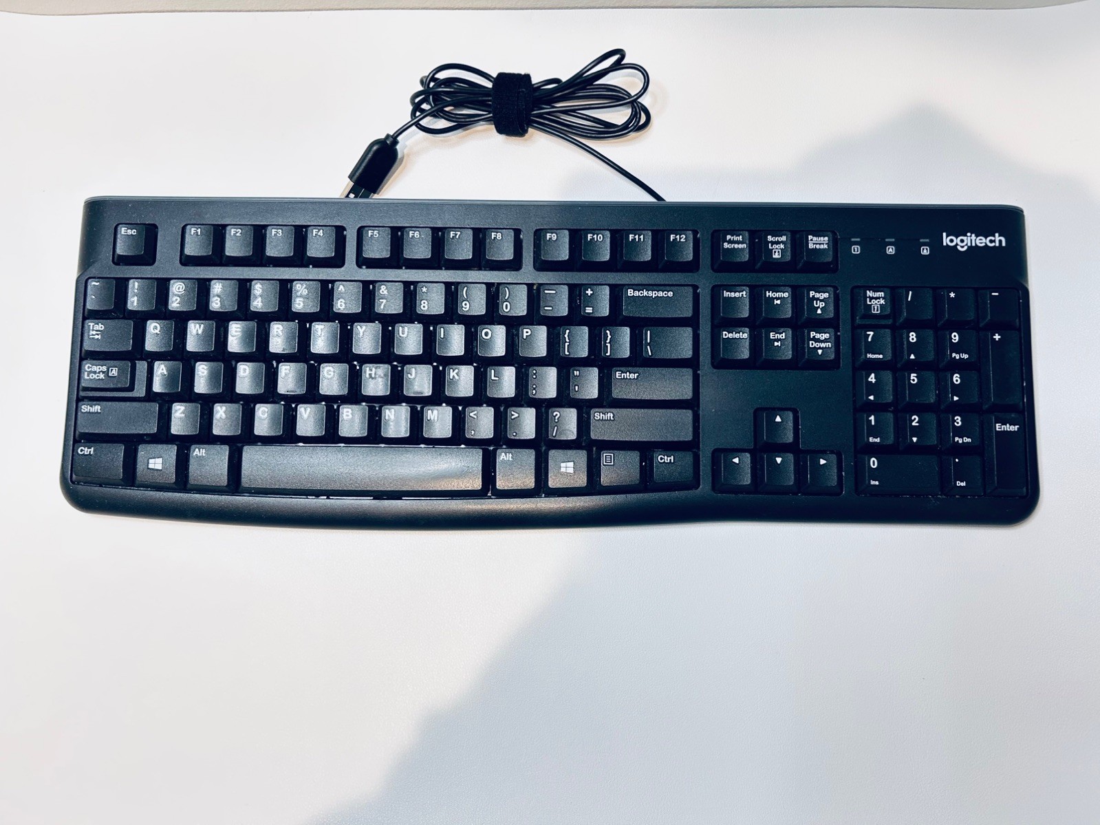 Logitech K120 Ergonomic Desktop USB Keyboard - Black
