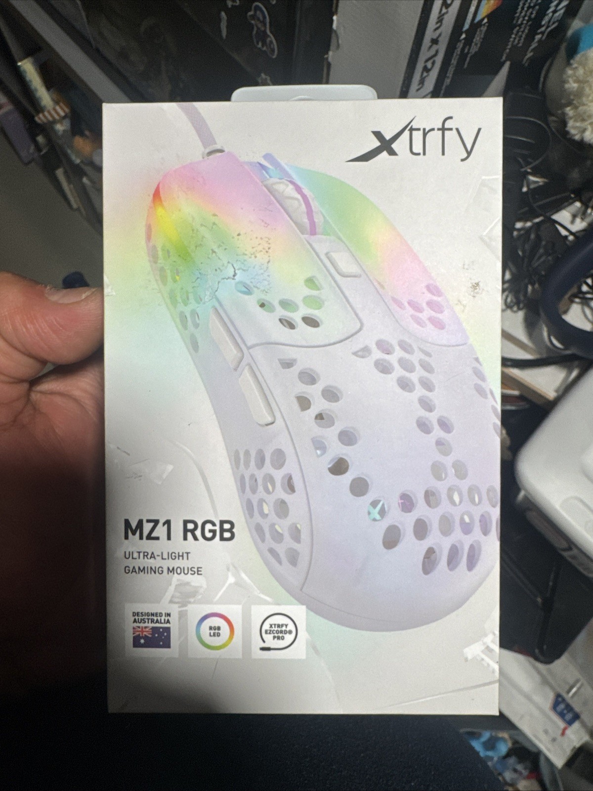 MZ1, Ultra-Light Wired Gaming Mouse, Cutting-Edge Pixart 3389 Sensor, Unique