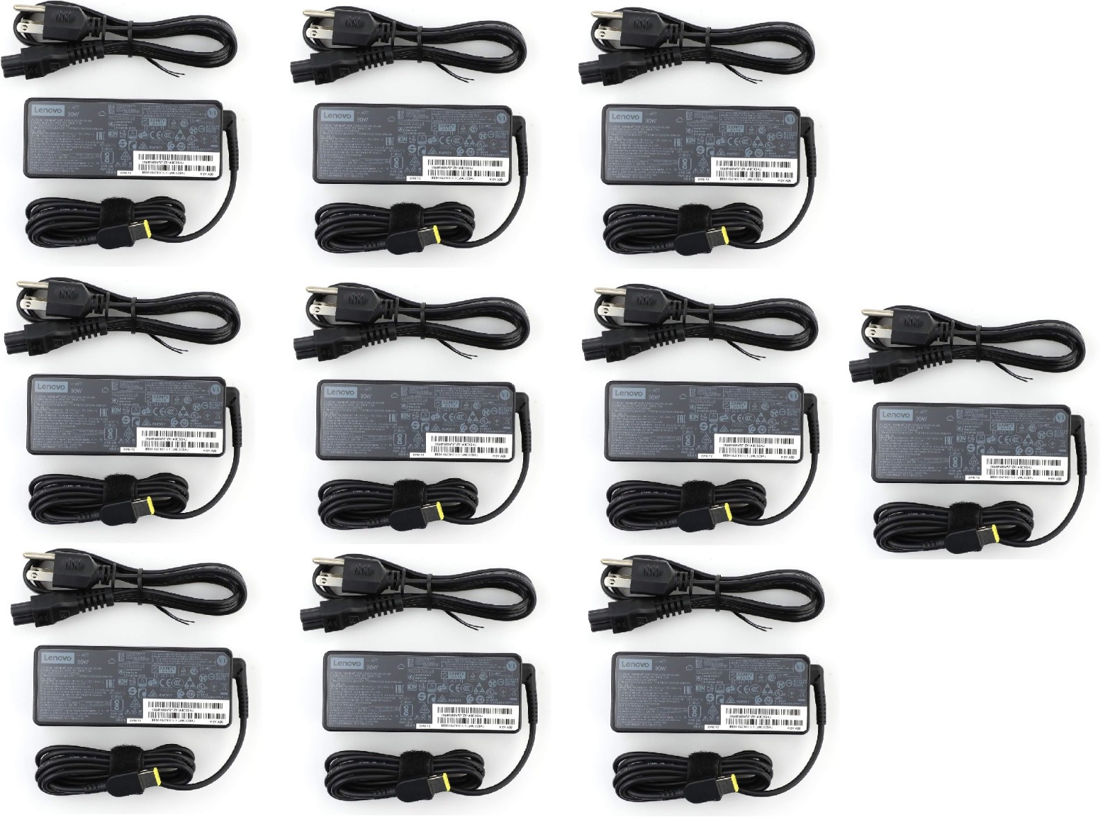 USED Lot of 10 Genuine Lenovo 90W 20V 4.5A AC Power Adapter w/ Cables SQUARE TIP