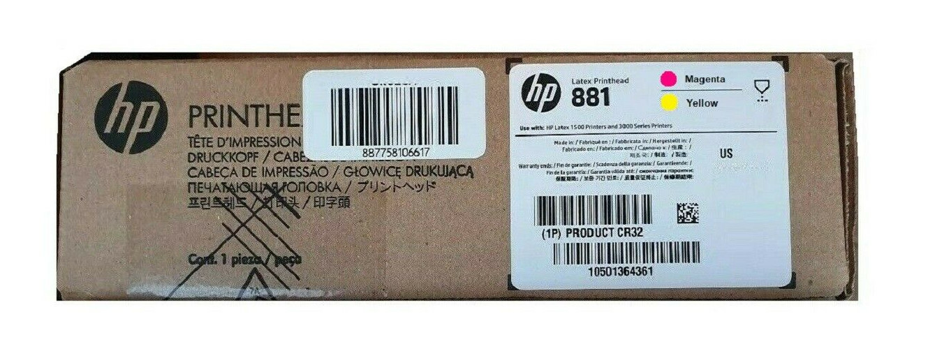 HP Printhead Latex 1500 3100 3500 / No. 881 CR327A YELLOW & MAGENTA Printhead