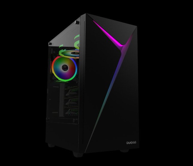 Gamdias ARGUS E4 Black Steel Tempered Glass ATX Mid Tower