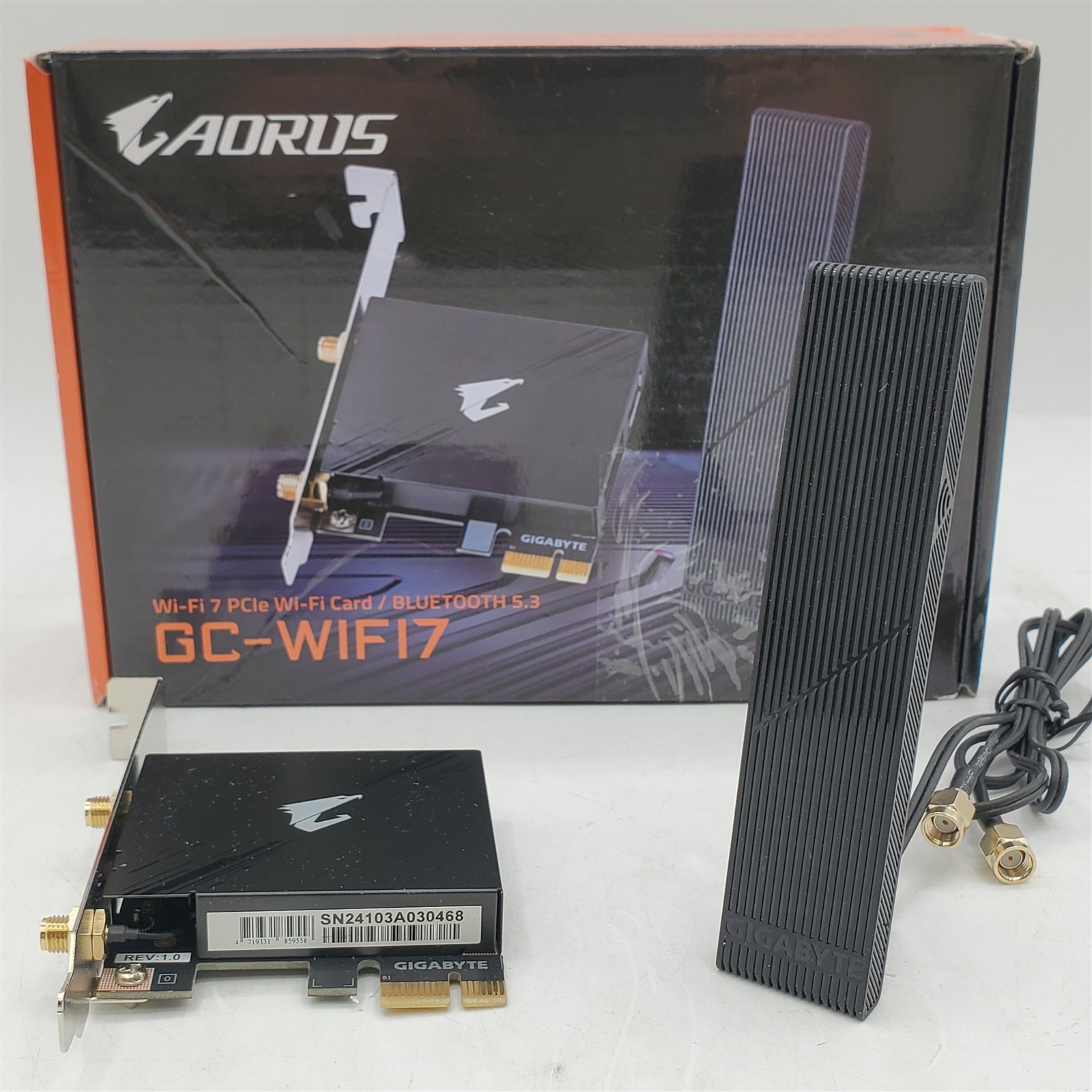 GIGABYTE WiFi 7 GC-WIFI7 802.11/ Tri-Band WiFi/Bluetooth 5.3/PCIe Expansion Card