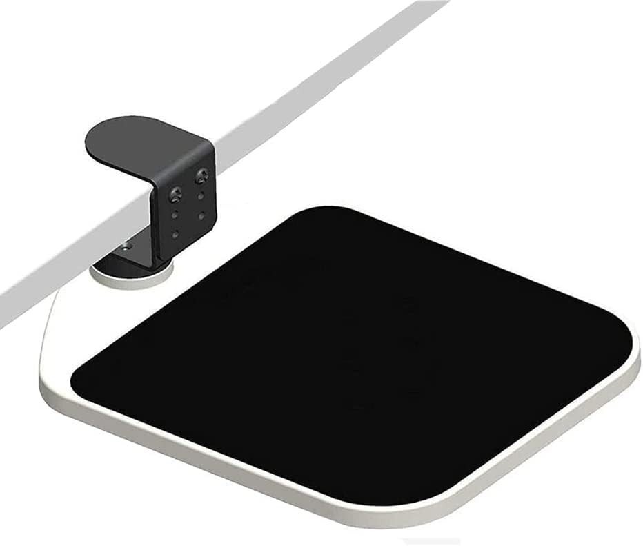 Mouse Platform Clamp On Under Desk Adjustable Mouse Tray Mount Swivel De