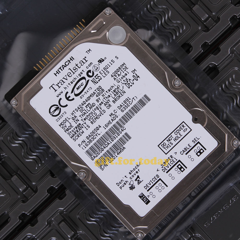 HITACHI 40 GB 4200 RPM IDE PATA 2.5" (HTS424040M9AT00) Internal Hard Drive HDD