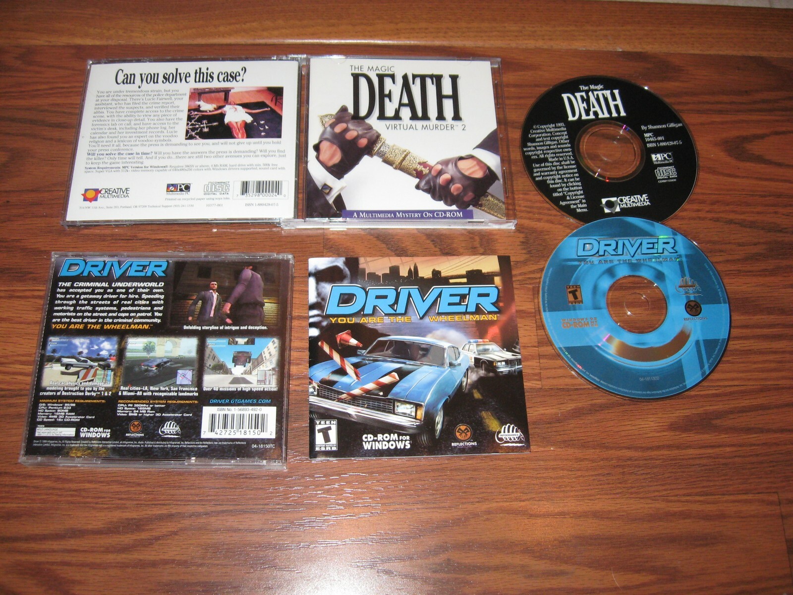 2 PC Game: The Magic Death Virtual Murder 2 & Driver You Are The Wheelman CD-rOM