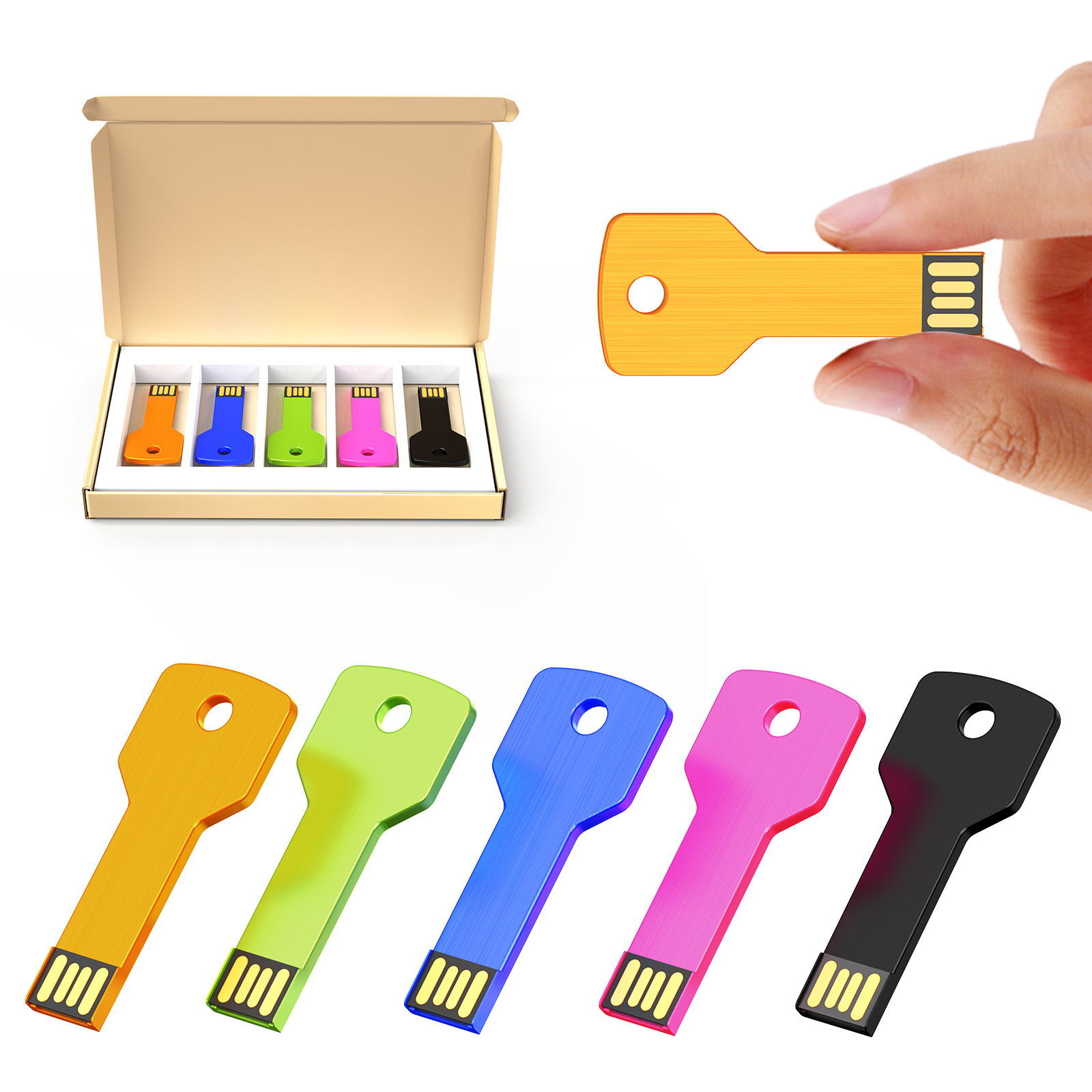 Lot USB 2.0 5/10/100PCS 32GB Metal Key Model Flash Drive Memory Stick Multicolor