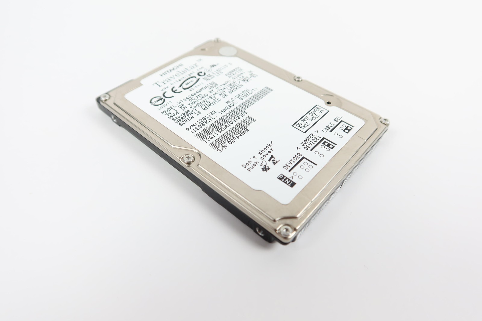 HTS424040M9AT00 Hitachi 40GB 2.5" IDE 4200RPM Laptop Hard Drive
