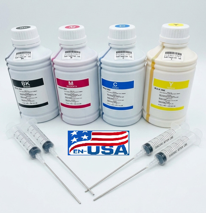 Premium sublimation ink kit Compatible with Epson EcoTank printer 4 x 500ml CMYK