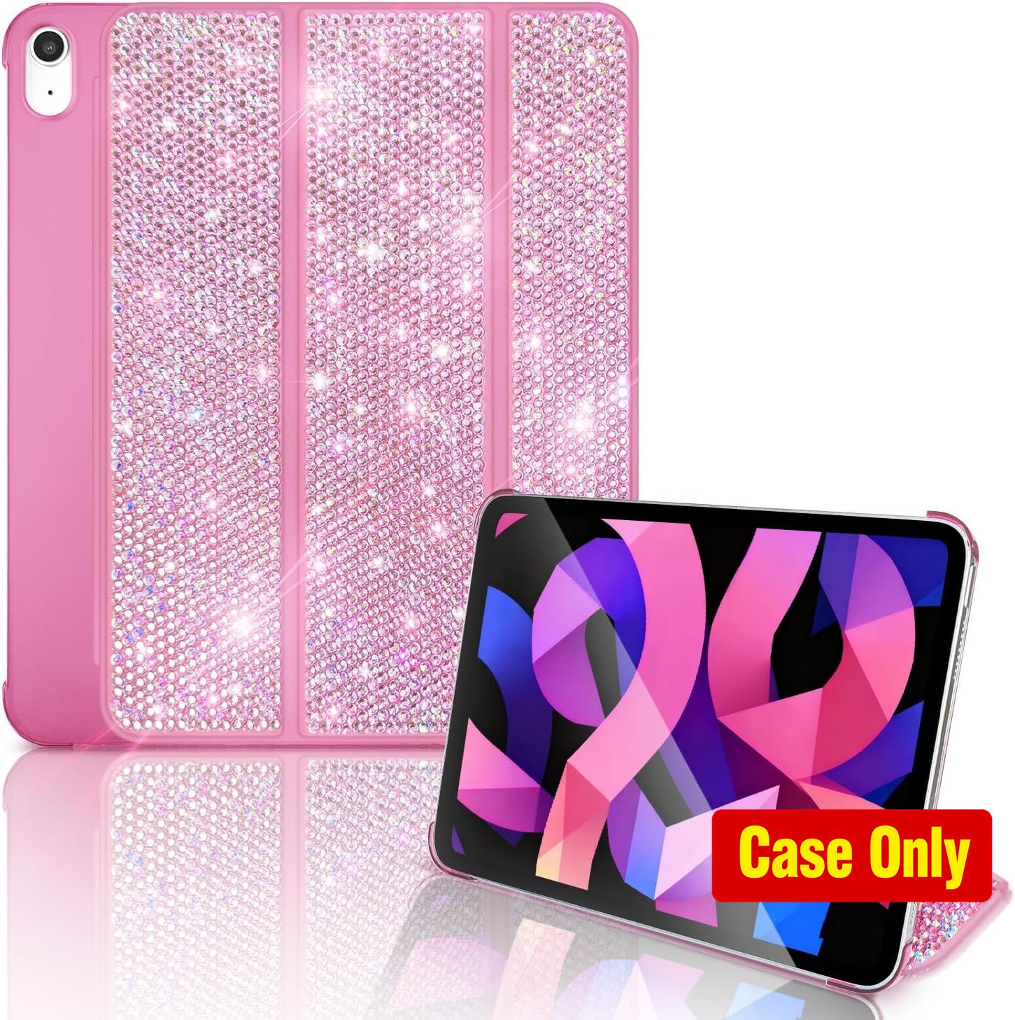 Case for iPad mini 7 (A17 Pro) 2024, Sparkle Glitter Rhinestone Stand Cover