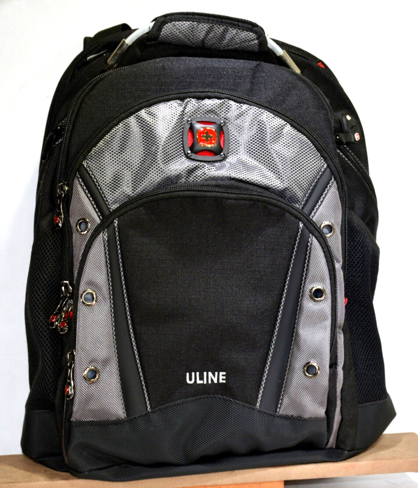 Laptop Backpack Swiss Army Gear Wenger Synergy Shock Absorb 16" Bag Black Grey