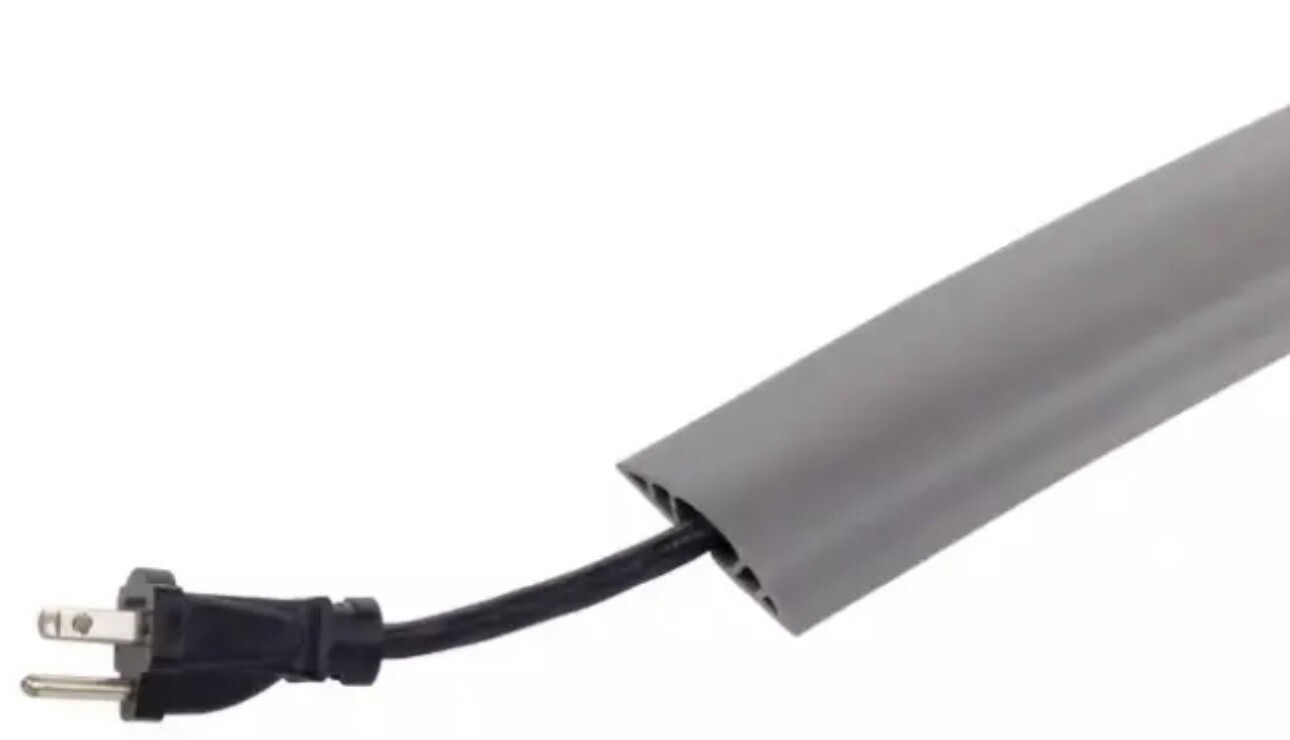 Commercial Electric Floor Channel / Cord Protector PVC Gray 5-ft A91-5G
