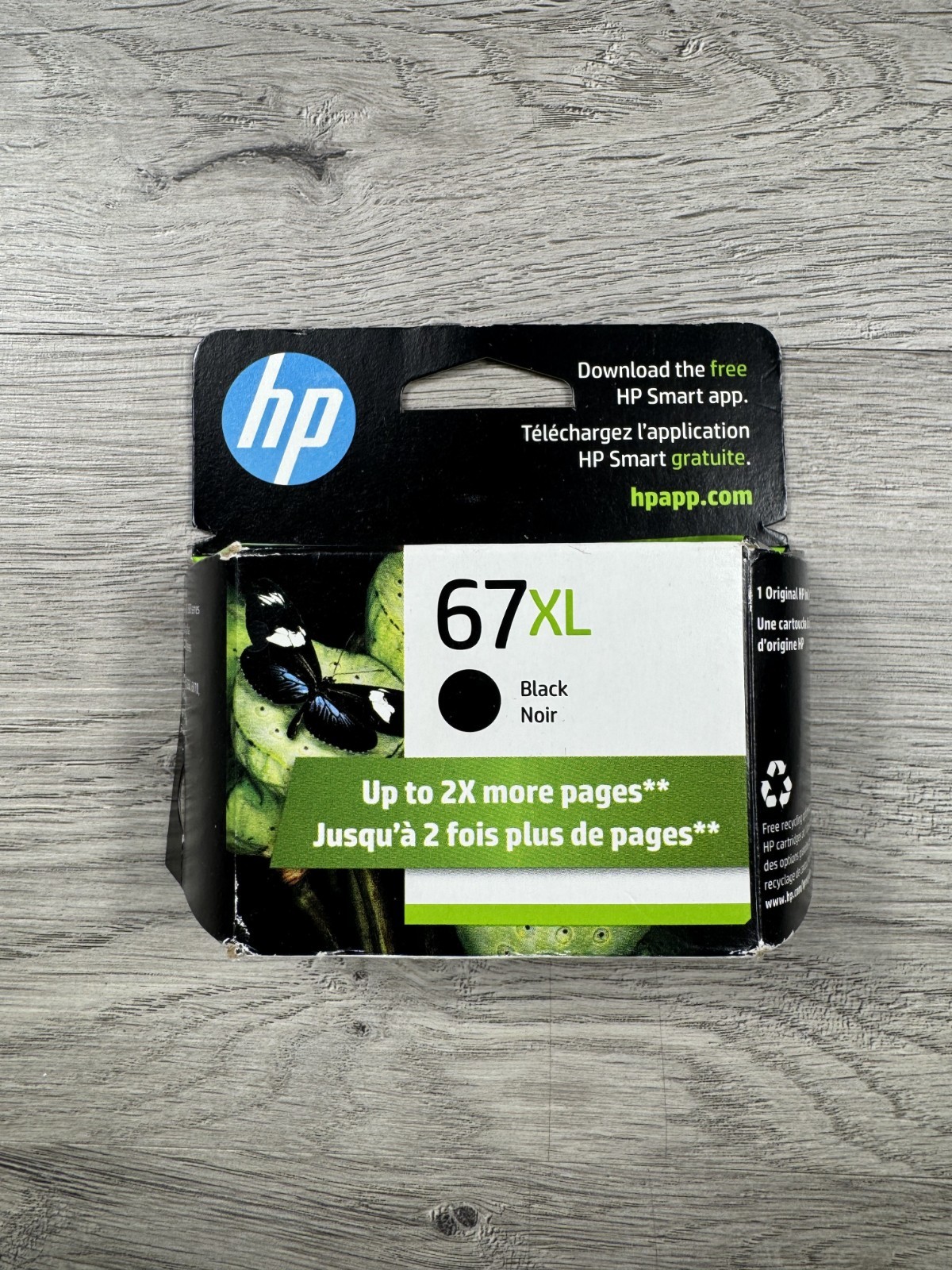 HP 67 XL Black Ink Cartridge Exp 02/27