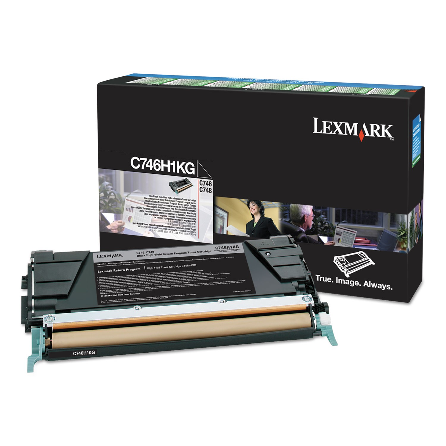 Lexmark C746H1KG High-Yield Toner, 12000 Page-Yield, Black