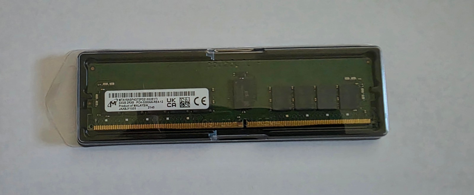 Micron 32GB DDR4-3200 ECC RDIMM PC4-25600 2Rx8 MTA18ASF4G72PDZ-3G2E1TI